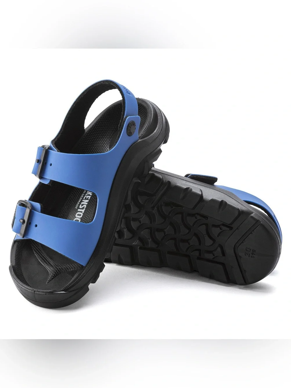 New Birkenstock Boy's Mogami Sandles In Ultra Blue & Black Sz 30 190 is C12